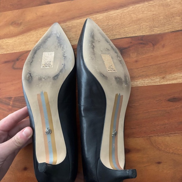 Sam Edelman Black Leather Heels (Size 7) - Picture 5 of 6